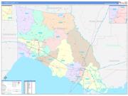 St. TammanyParish (County), LA Wall Map Color Cast Style 2023